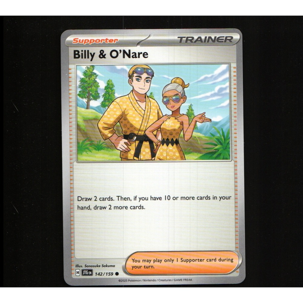 2025 Pokemon Journey Together Billy & O'Nare #142/159 Common NM SV09 EN
